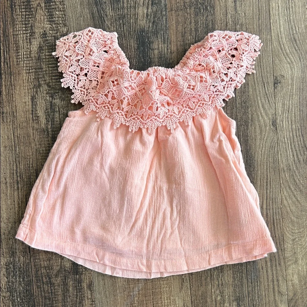 GAP Pink Kids Blouse with Lace Detail